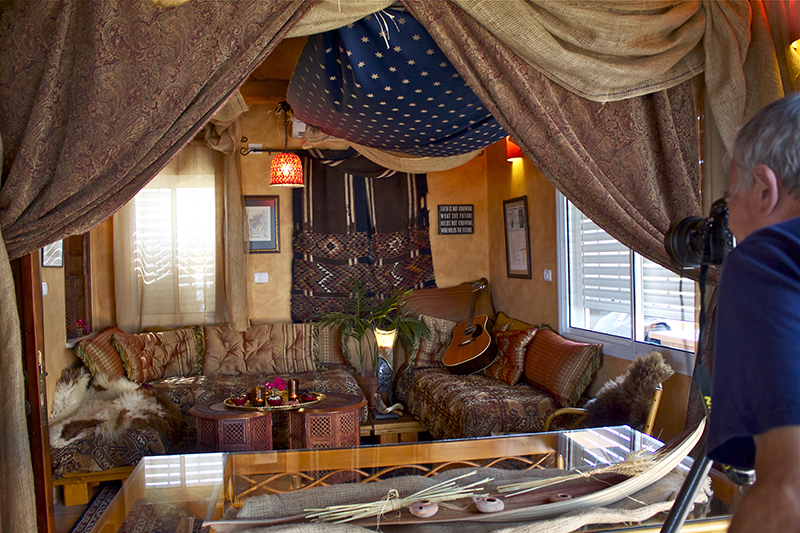 Israel’s premier home interior photographer Uriel Messa captures the ambience of Abraham’s Tent for JPost Magazine